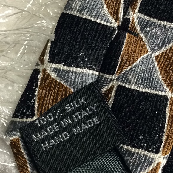 Manzoni silk tie NWOT - Picture 5 of 8